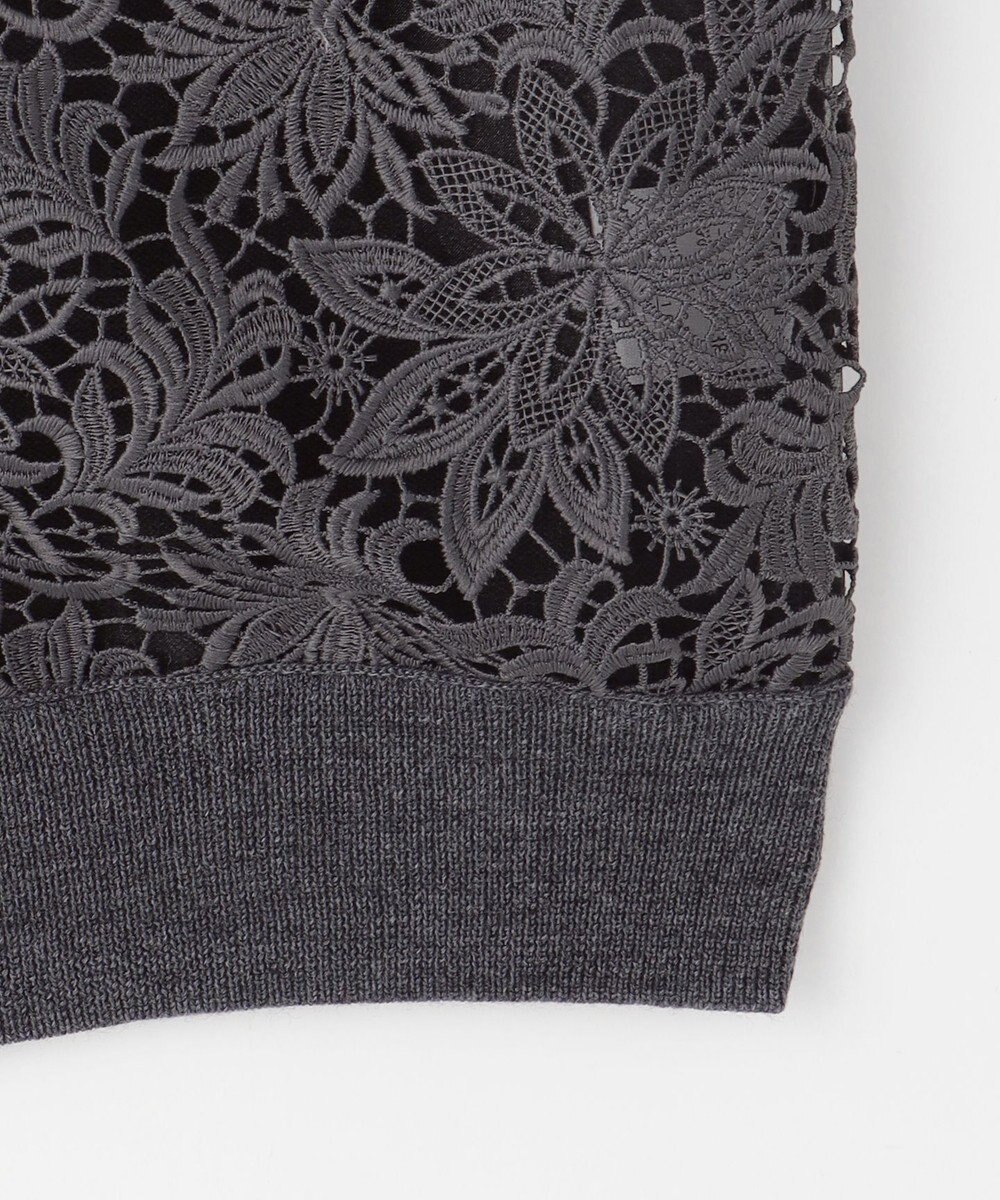 自由区 【カトリエムブーケ】Tricot de dentelle レースカーディガン 