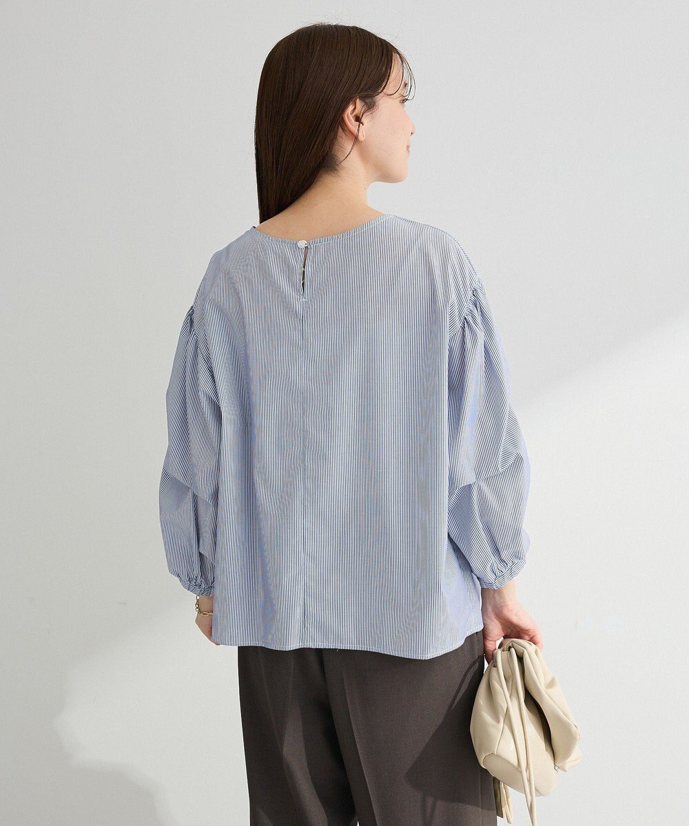 Green Parks イージーケア袖タックブラウス 