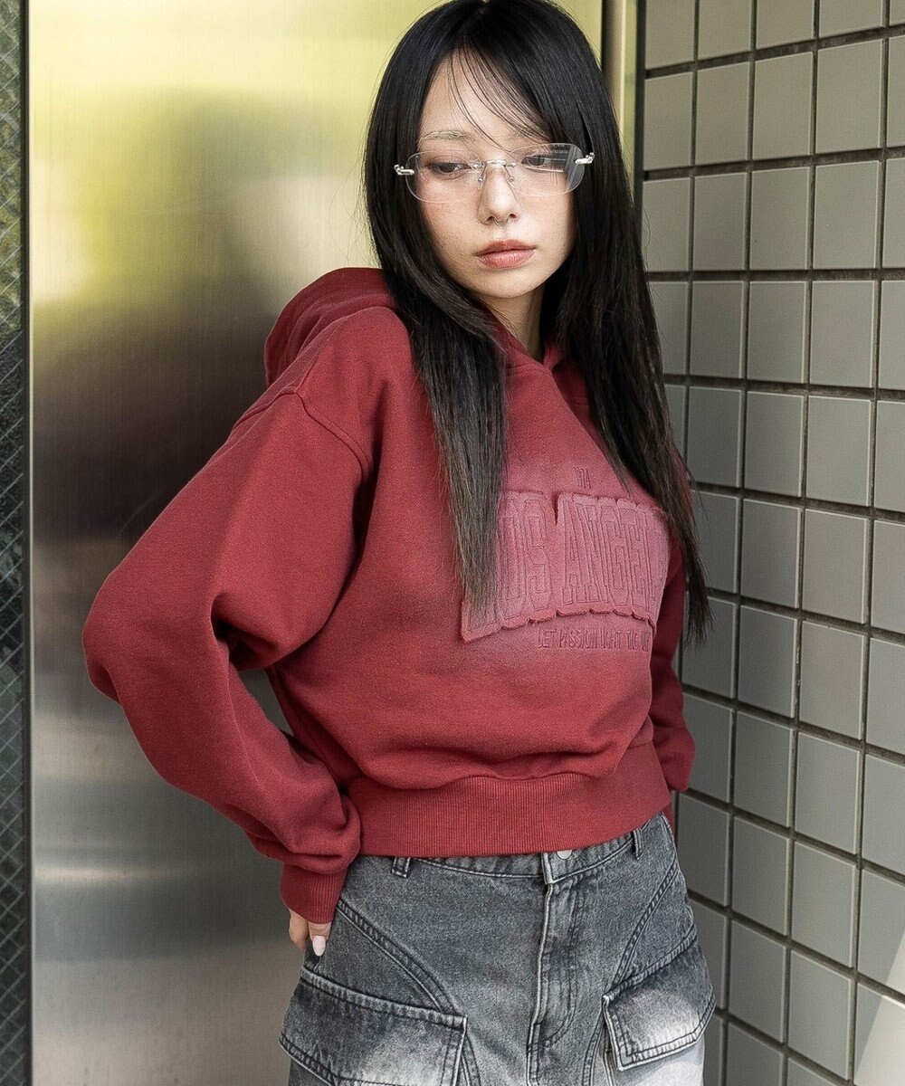 WEGO グラフィックショートパーカー 