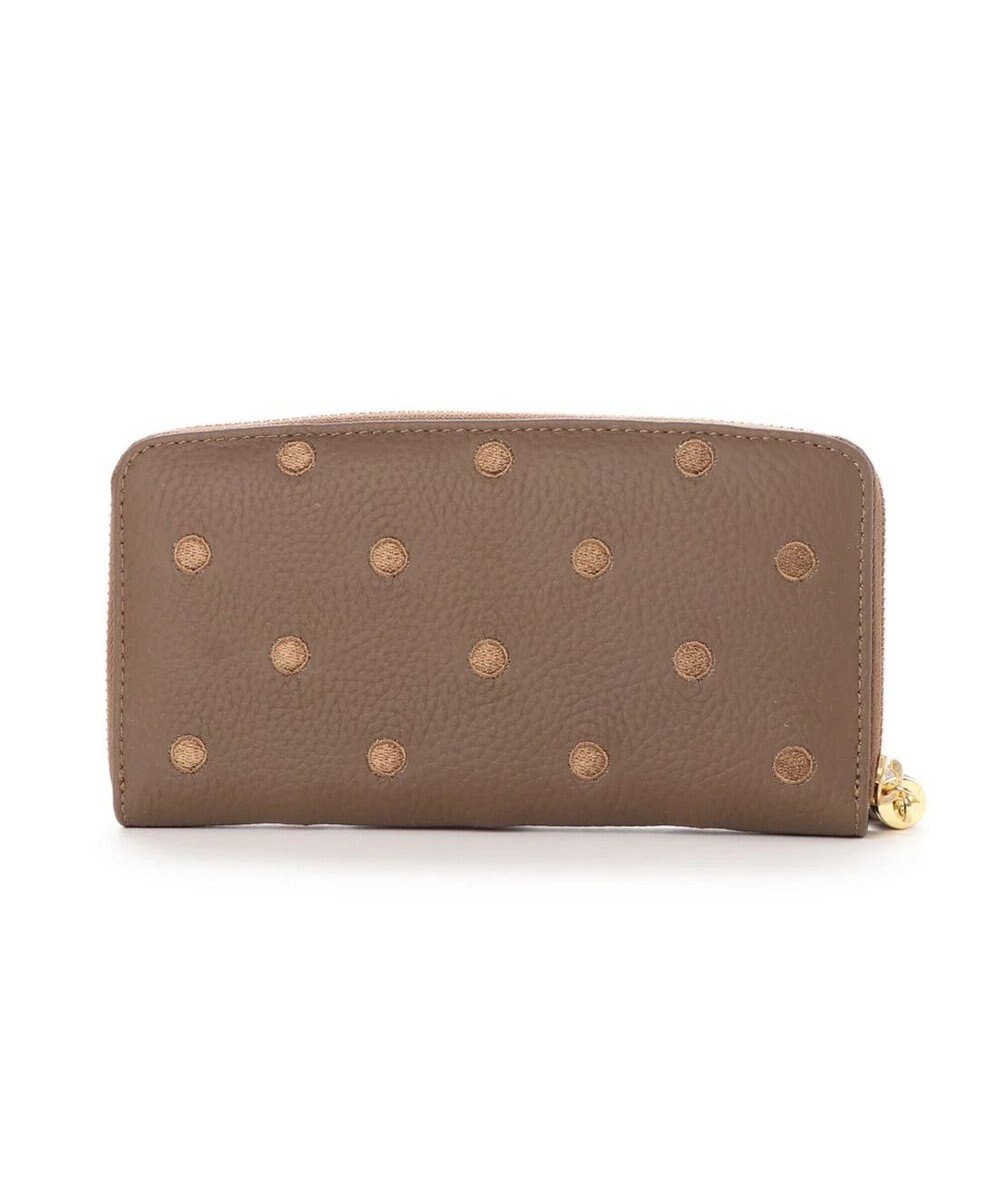 UNBILLION ペルケ perche / 牛革ドット刺繍ラウンド長財布 