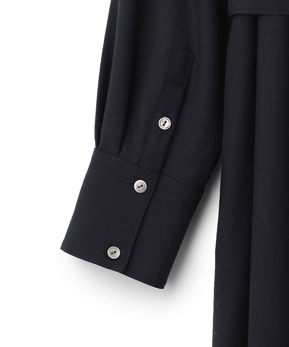 23区 L 【CLASSY.コラボ/洗える】ウールストレッチツイル ピンタック ワンピース 