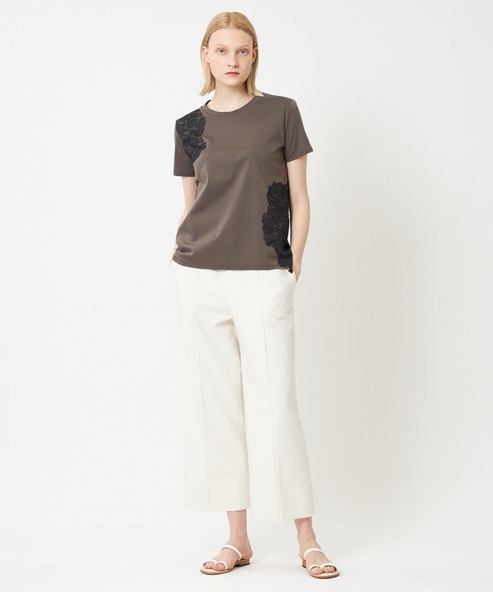 BEIGE， LAUREL / ワイドクロップドパンツ 