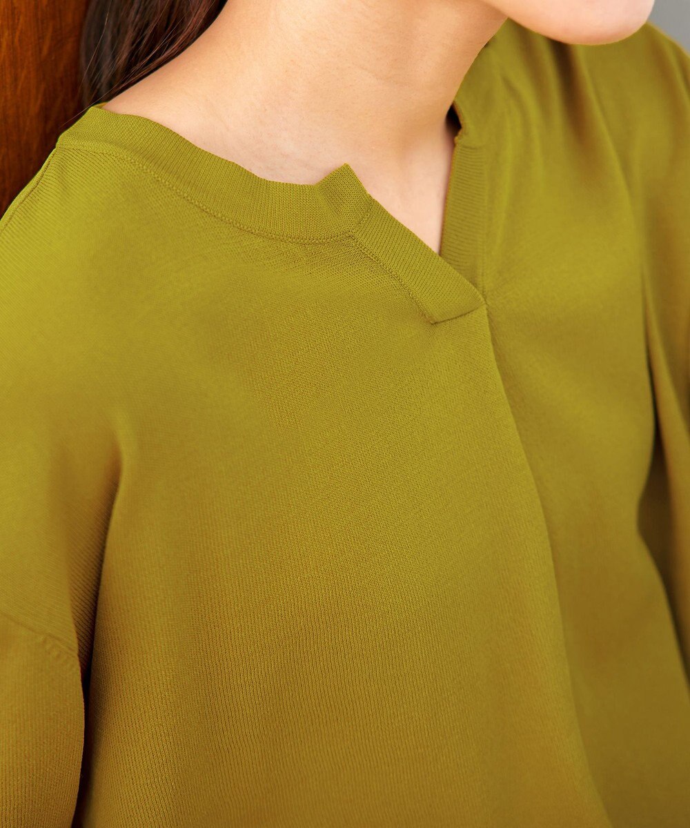 Tiaclasse 【洗える】キーネックニットチュニック 