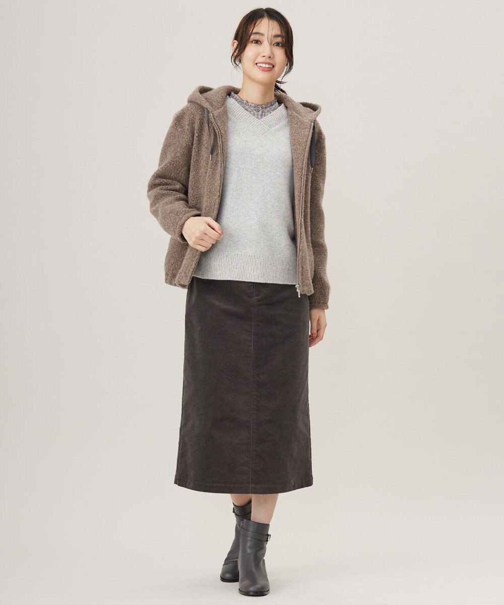 J.PRESS LADIES 【洗える】ハイブリッドAIRDUROY スカート 