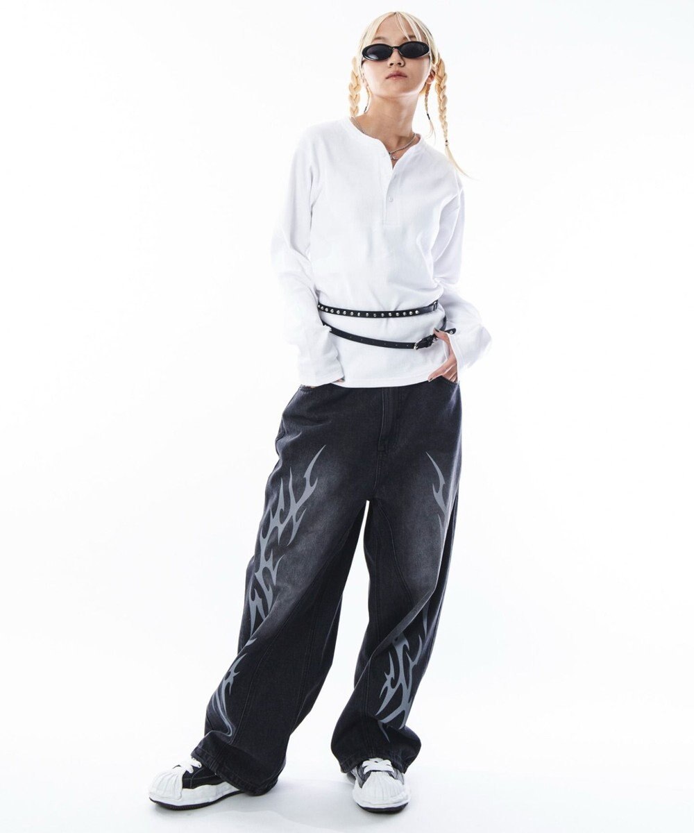 WEGO 【ユニセックス着用ITEM】コンパクトフィットリブヘンリーネックT（LS） 