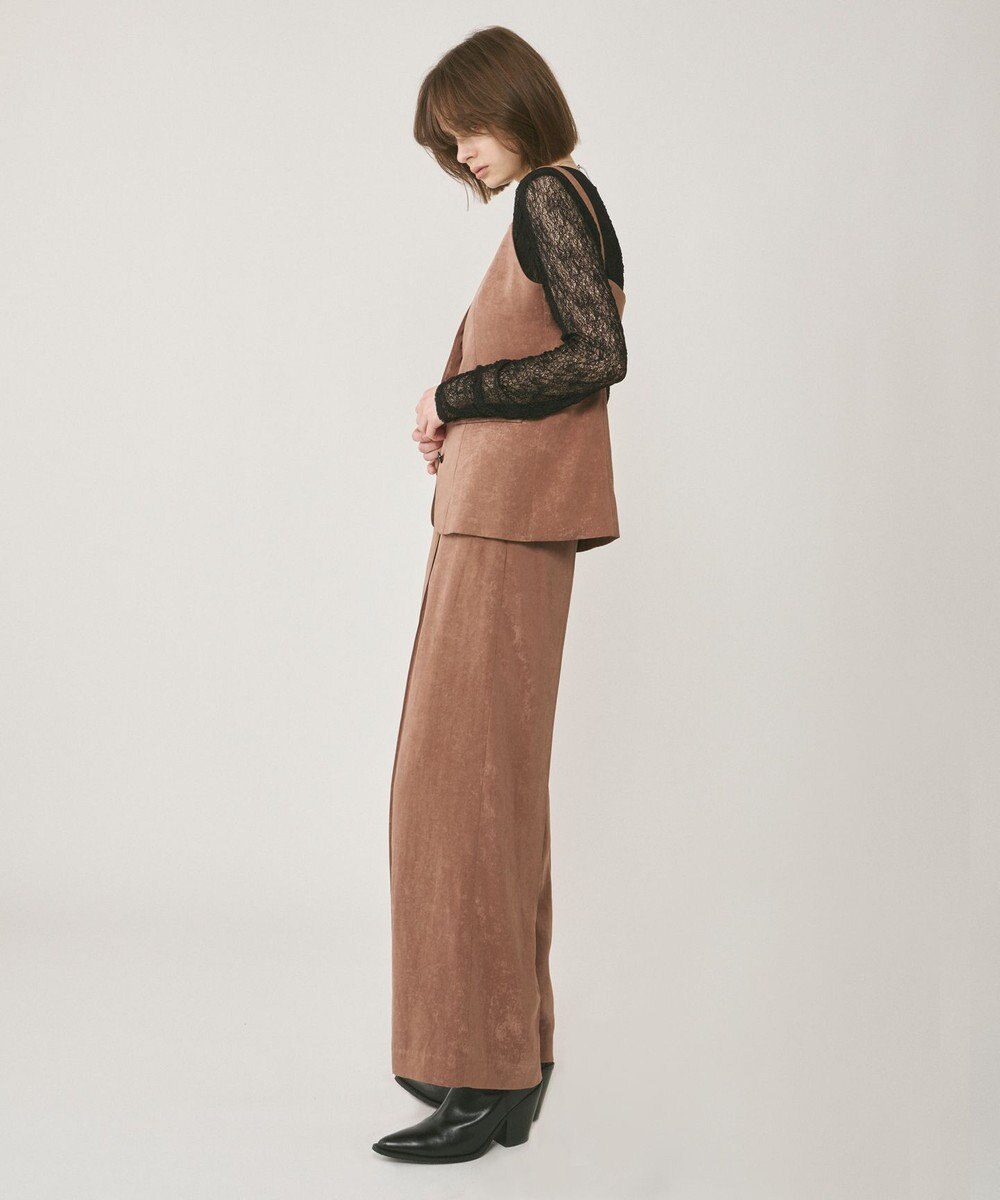 GRACE CONTINENTAL クラッシュサテンキャミトップ 