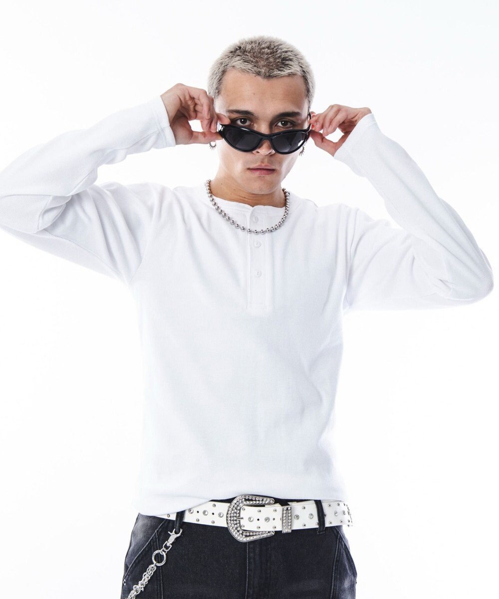 WEGO 【ユニセックス着用ITEM】コンパクトフィットリブヘンリーネックT（LS） 