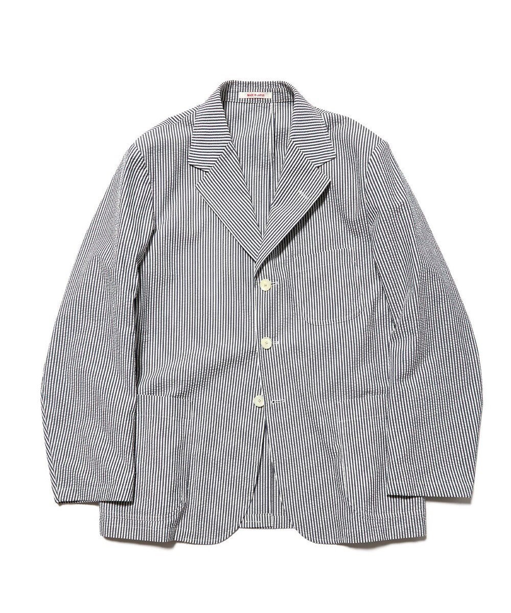 J.PRESS MEN 【J.PRESS ORIGINALS】Silk Seersucker 3B Sack Jacket / Japan Made 