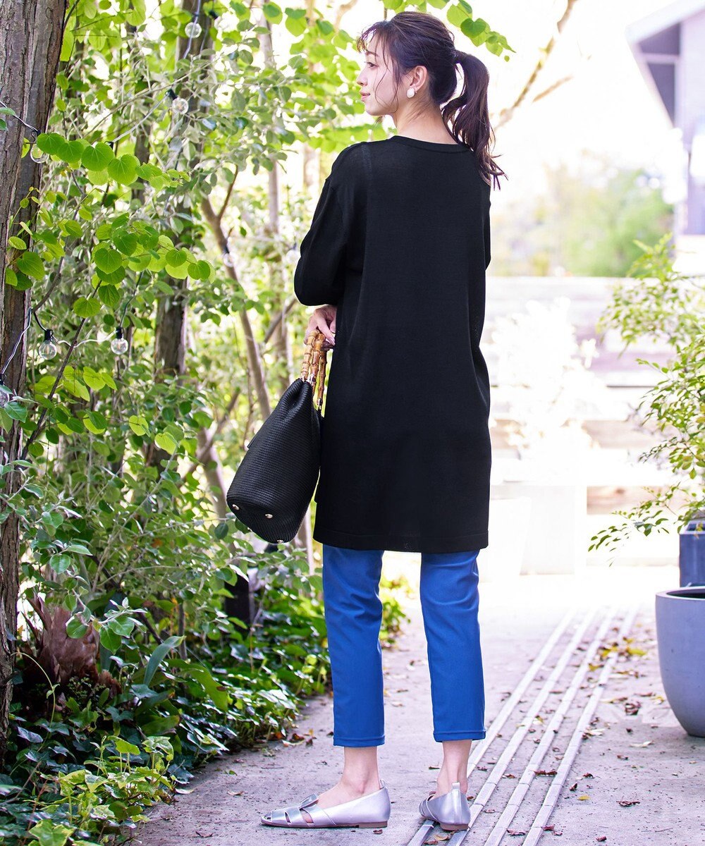 Tiaclasse 【洗える】キーネックニットチュニック 