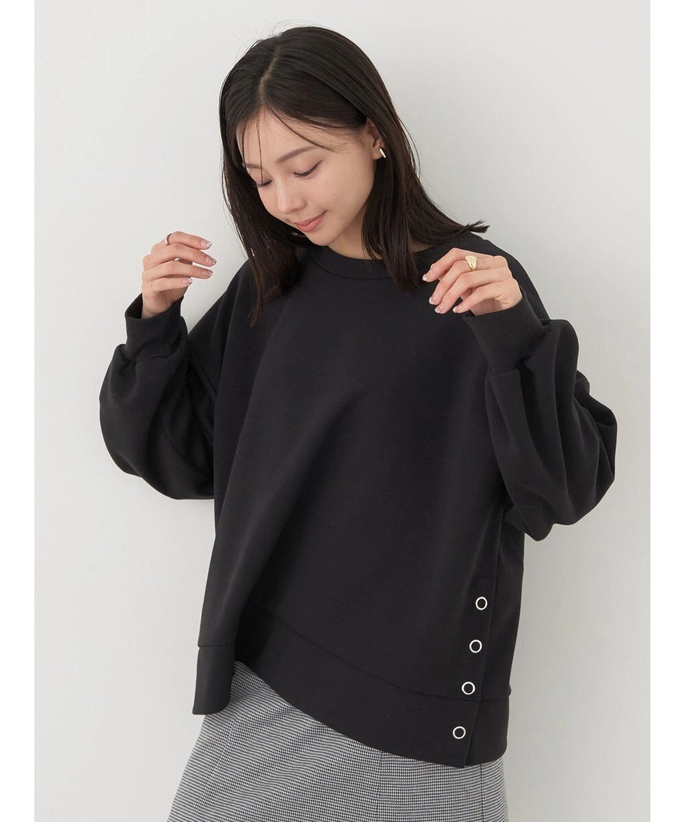 earth music&ecology サイドボタンダンボールプルオーバー 