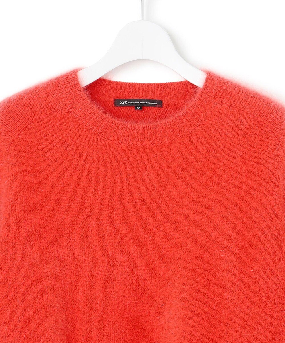 23区 フォックスカシミヤファー ショート丈 ニット 