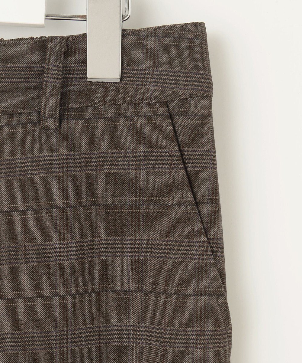 J.PRESS LADIES L 【洗える】T/Rアルガンシルクチェック ワイド パンツ 