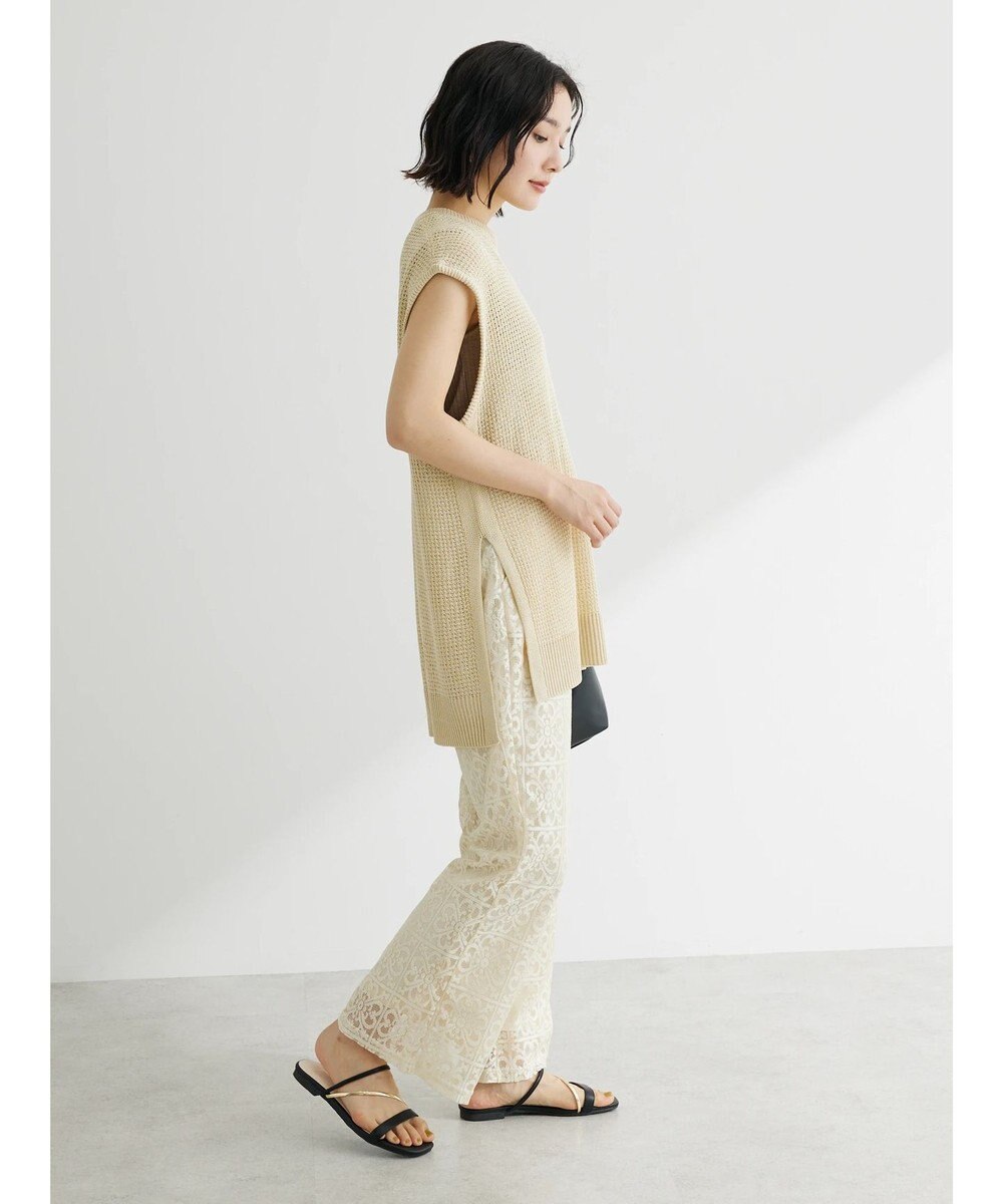 Green Parks ざっくりメッシュニットチュニック 