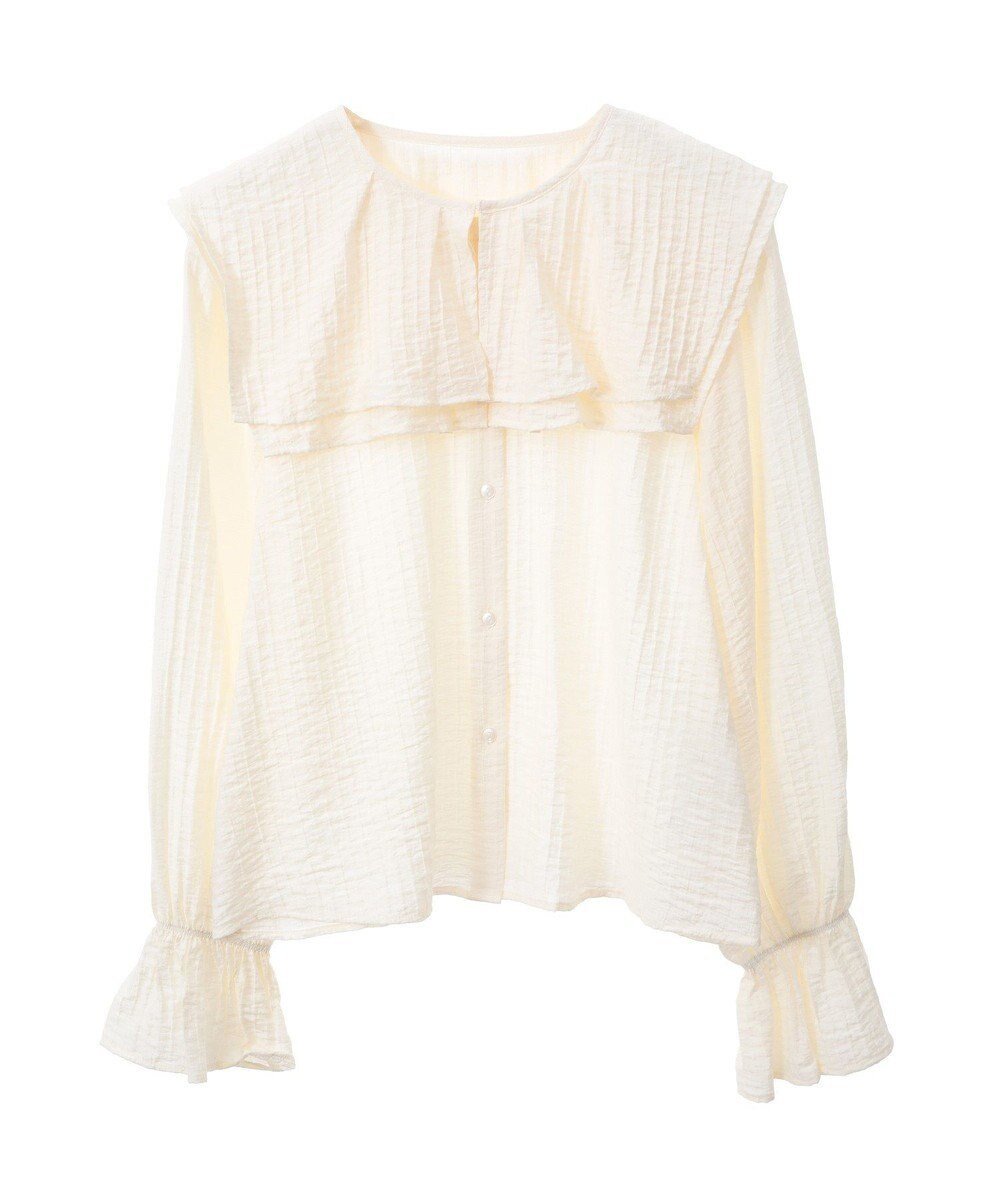 earth music&ecology ２ＷＡＹスクエアラッフルカラーブラウス 