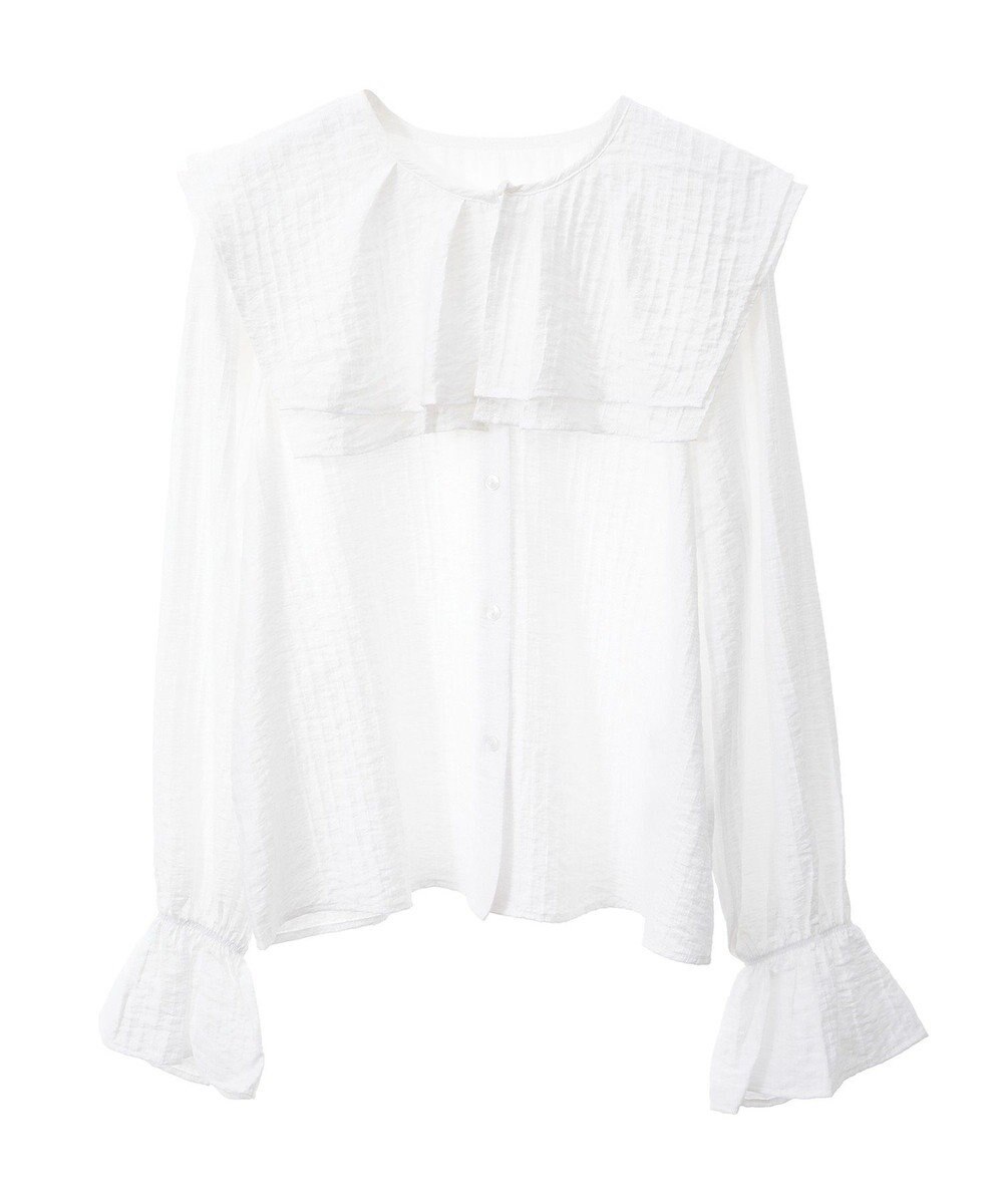 earth music&ecology ２ＷＡＹスクエアラッフルカラーブラウス 