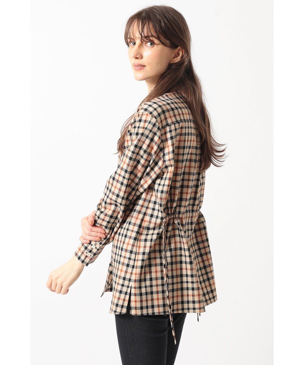 DAKS チェック ドローストリングオーバーシャツ 