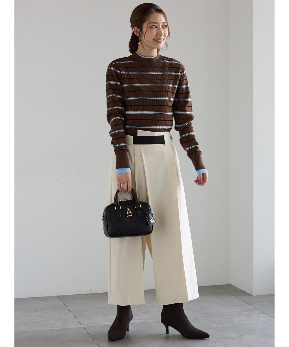 Te chichi 配色レイヤードリブニットプルオーバー 