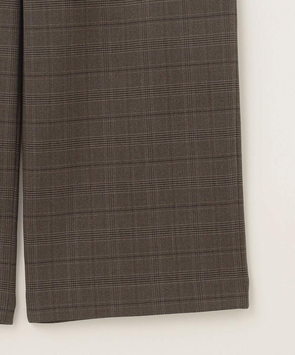 J.PRESS LADIES L 【洗える】T/Rアルガンシルクチェック ワイド パンツ 