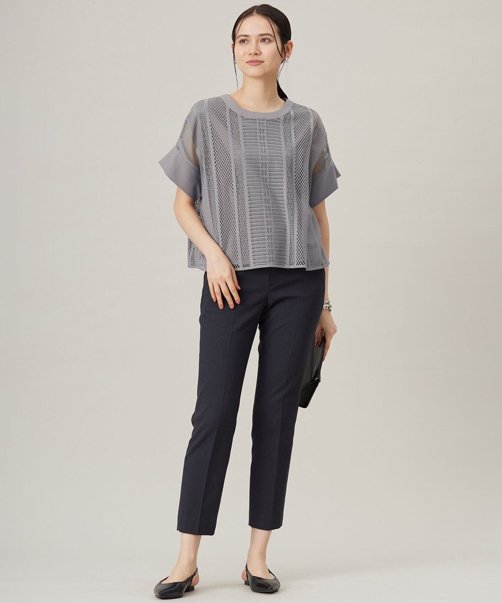 自由区 L 【洗える】レースエッジ Tシャツ&タンクトップセット トップス 