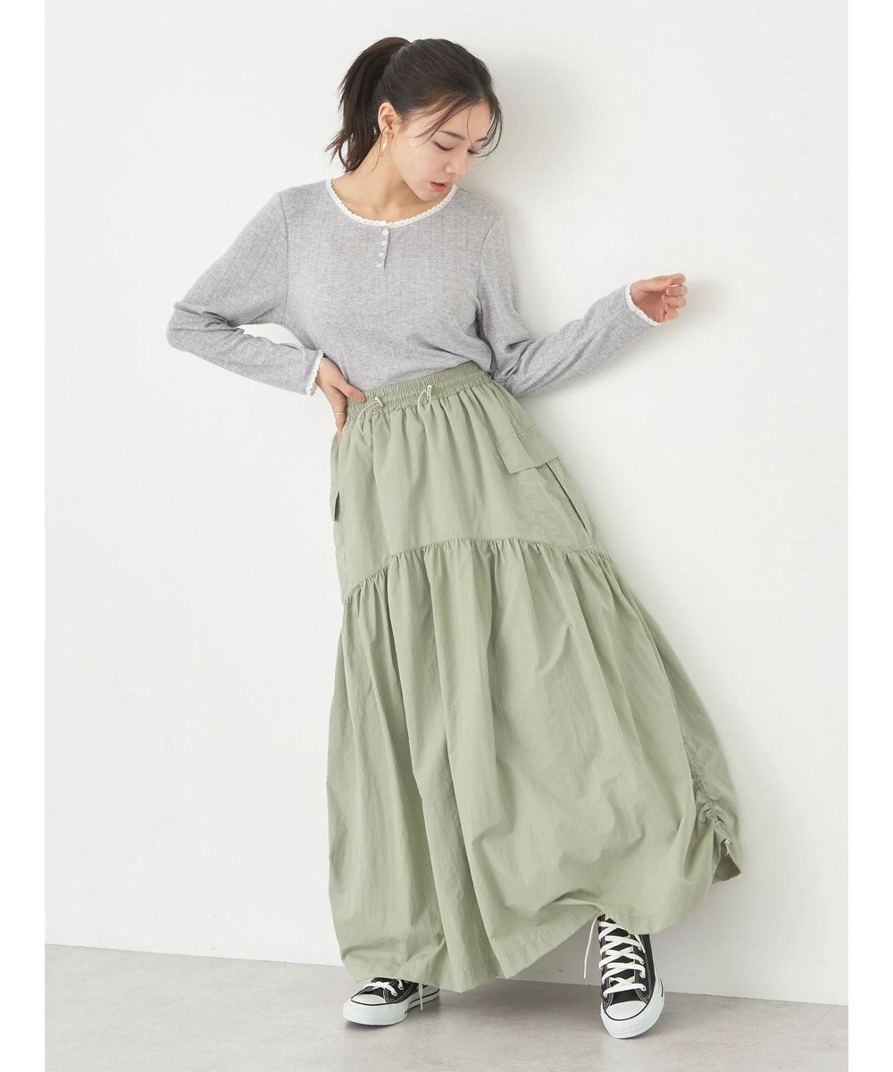 earth music&ecology アイレットジャガードタイトプルオーバー 