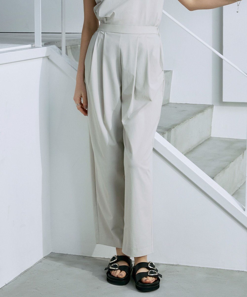 ICB L 【接触冷感・UVカット・防シワ・洗える】 アトラストリコット テーパードパンツ 