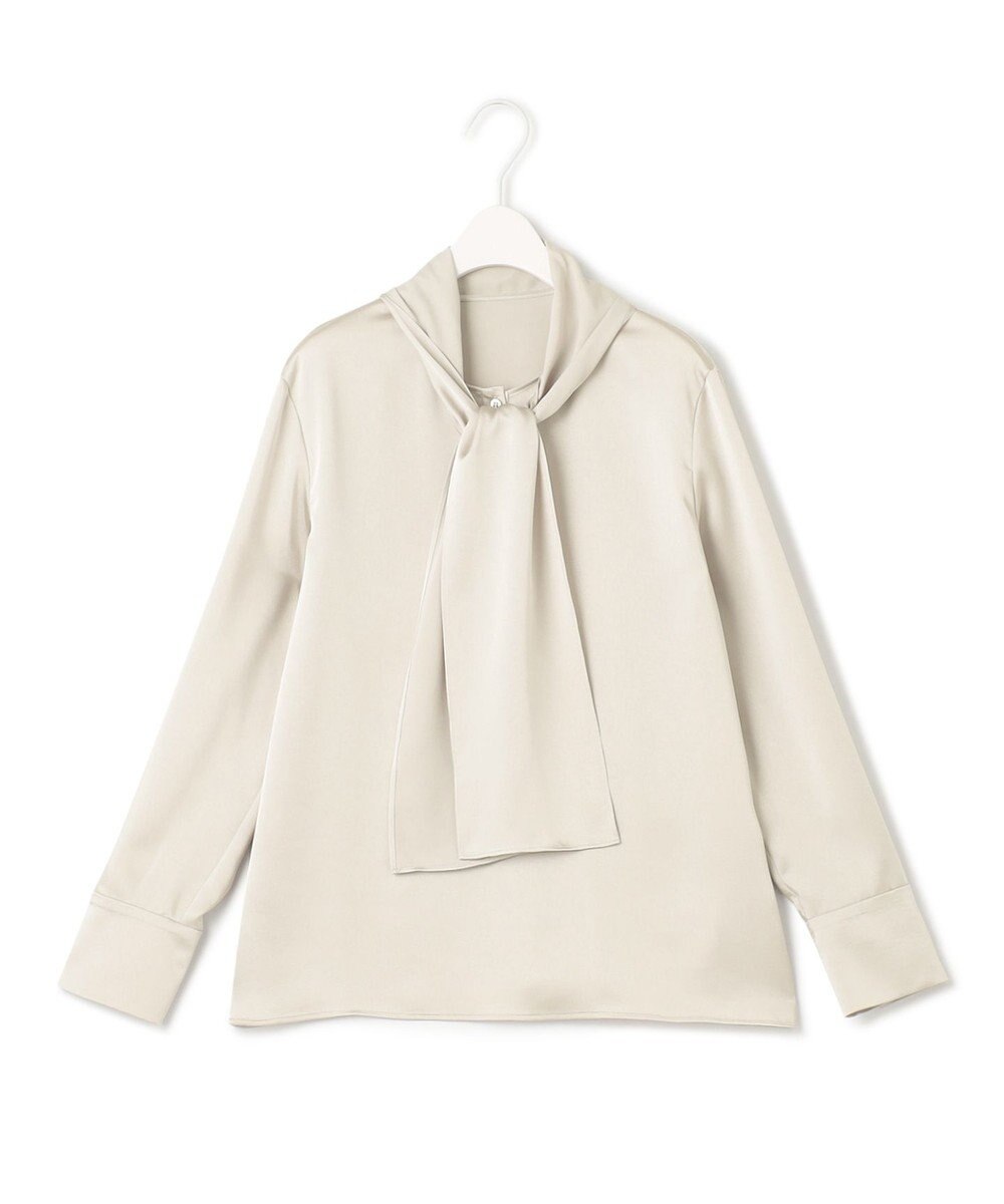 ICB 【洗える】 ヴィンテージストレッチサテン ブラウス 