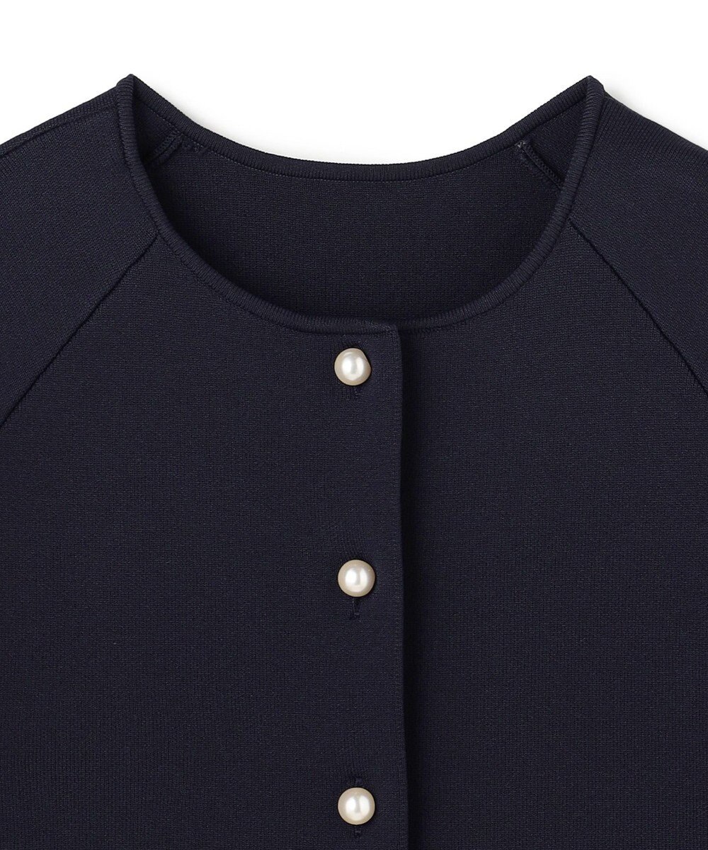 UNFILO L BEAUTY FORM KNIT パールボタン カーディガン 