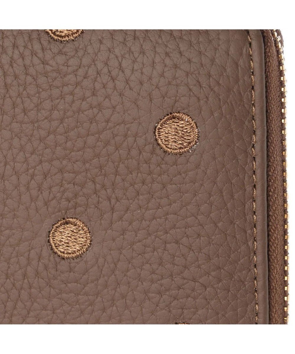 UNBILLION ペルケ perche / 牛革ドット刺繍ラウンド長財布 