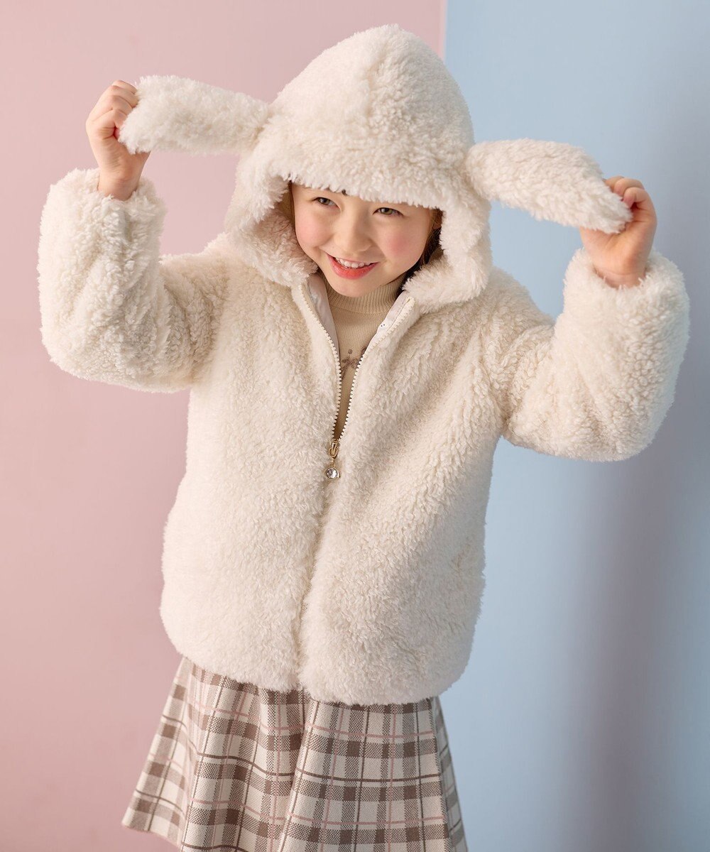 ANY KIDS アニマル耳 フェイクファー ブルゾン 