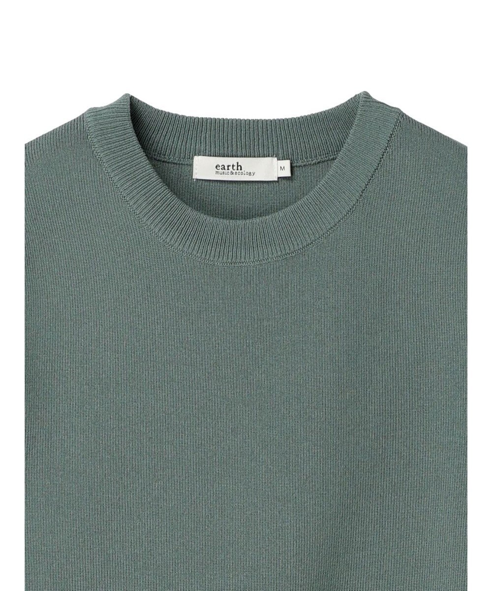 earth music&ecology 総針クルーネックハンソデプルオーバー 