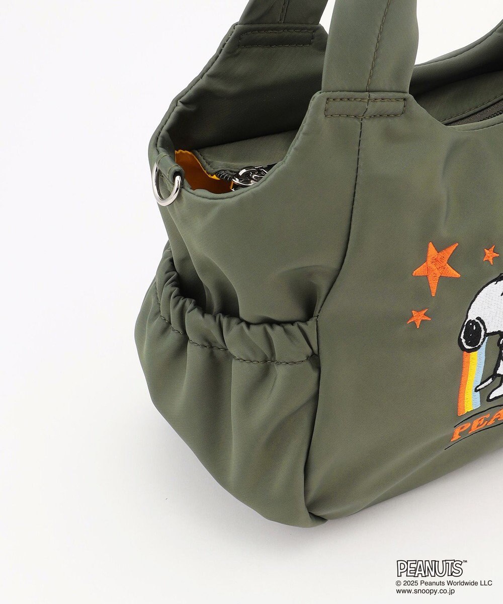 Y'SACCS SNOOPYデザイン サイドギャザー2wayトート　Sサイズ(レインボー） 