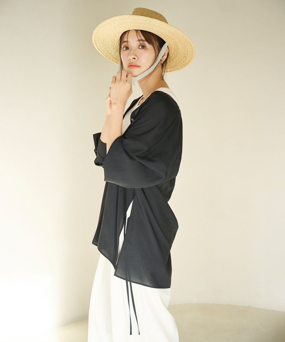 #Newans ルーズシルエットシアーシャツ 