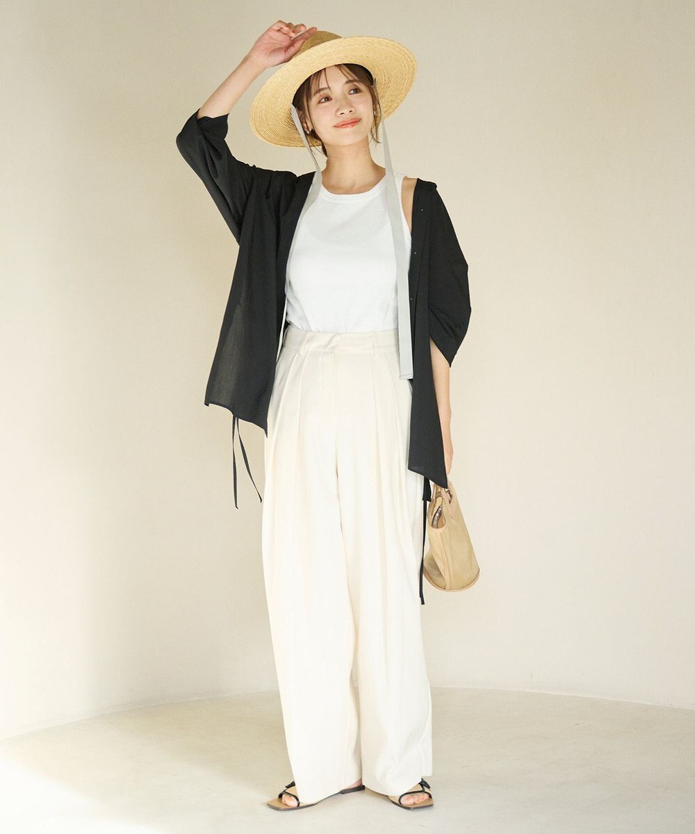 #Newans ルーズシルエットシアーシャツ 