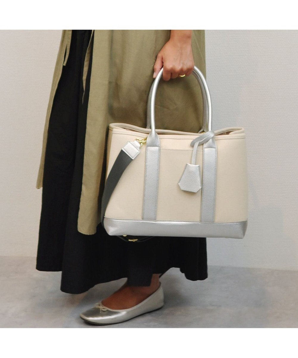 UNBILLION cachecache ショルダー付きパーテーションキャンバストートL 