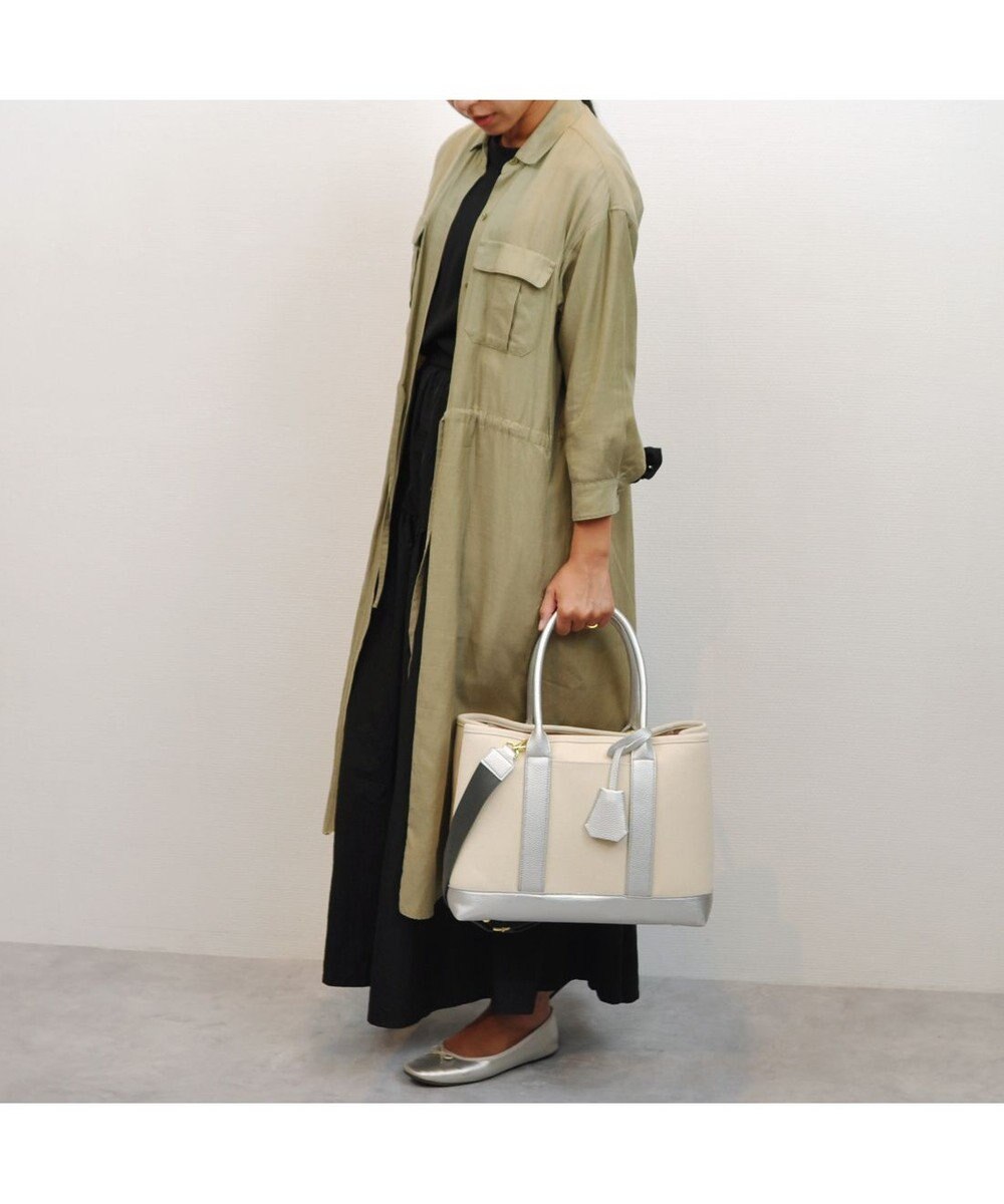 UNBILLION cachecache ショルダー付きパーテーションキャンバストートL 