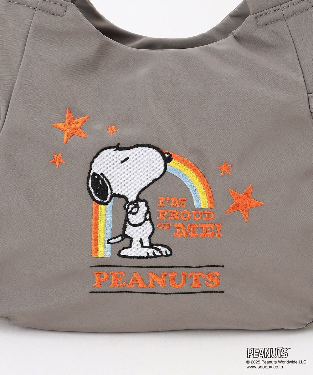 Y'SACCS SNOOPYデザイン サイドギャザー2wayトート　Sサイズ(レインボー） 
