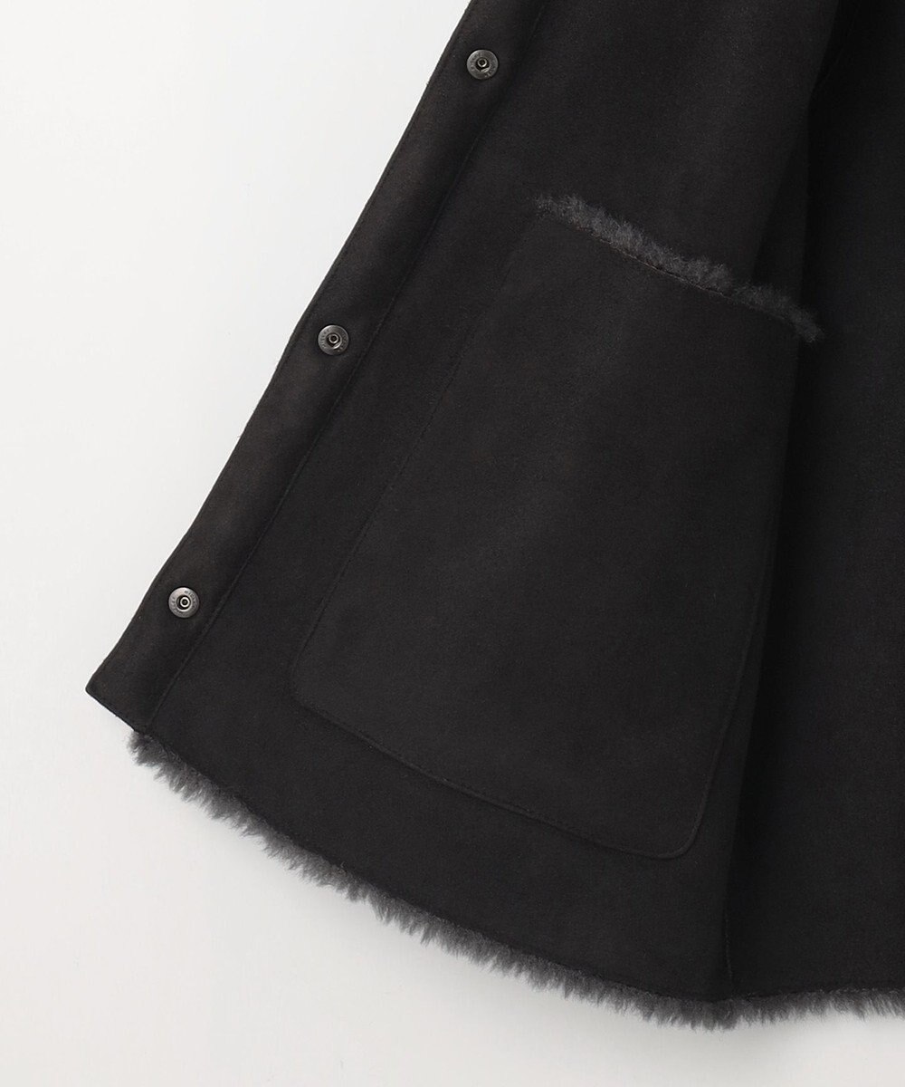 自由区 リバーシブルエコメリノムートン ジレ 