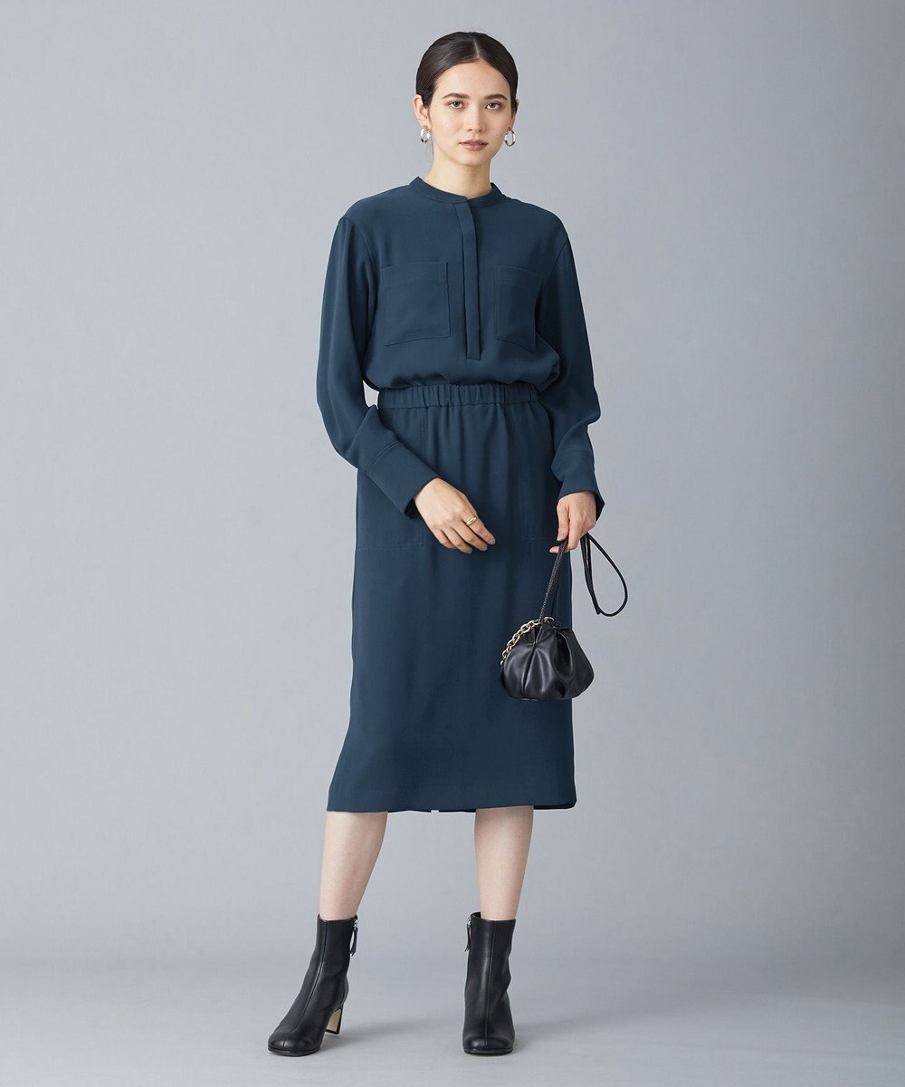 ICB 【WEB限定カラーあり・洗える】ライトダブルクロス スカート 