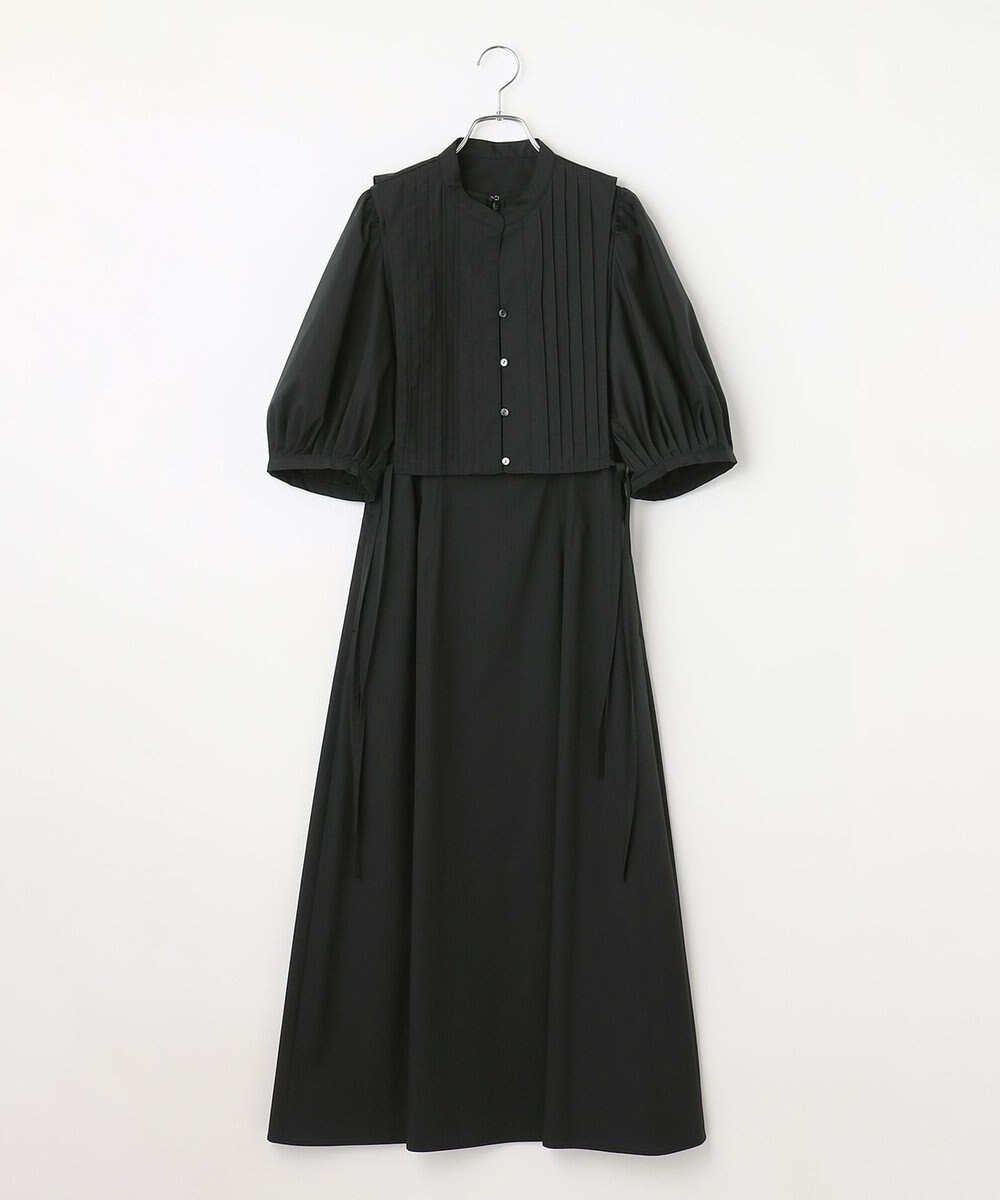 #Newans 【洗える】ピンタックベストコンビワンピース 