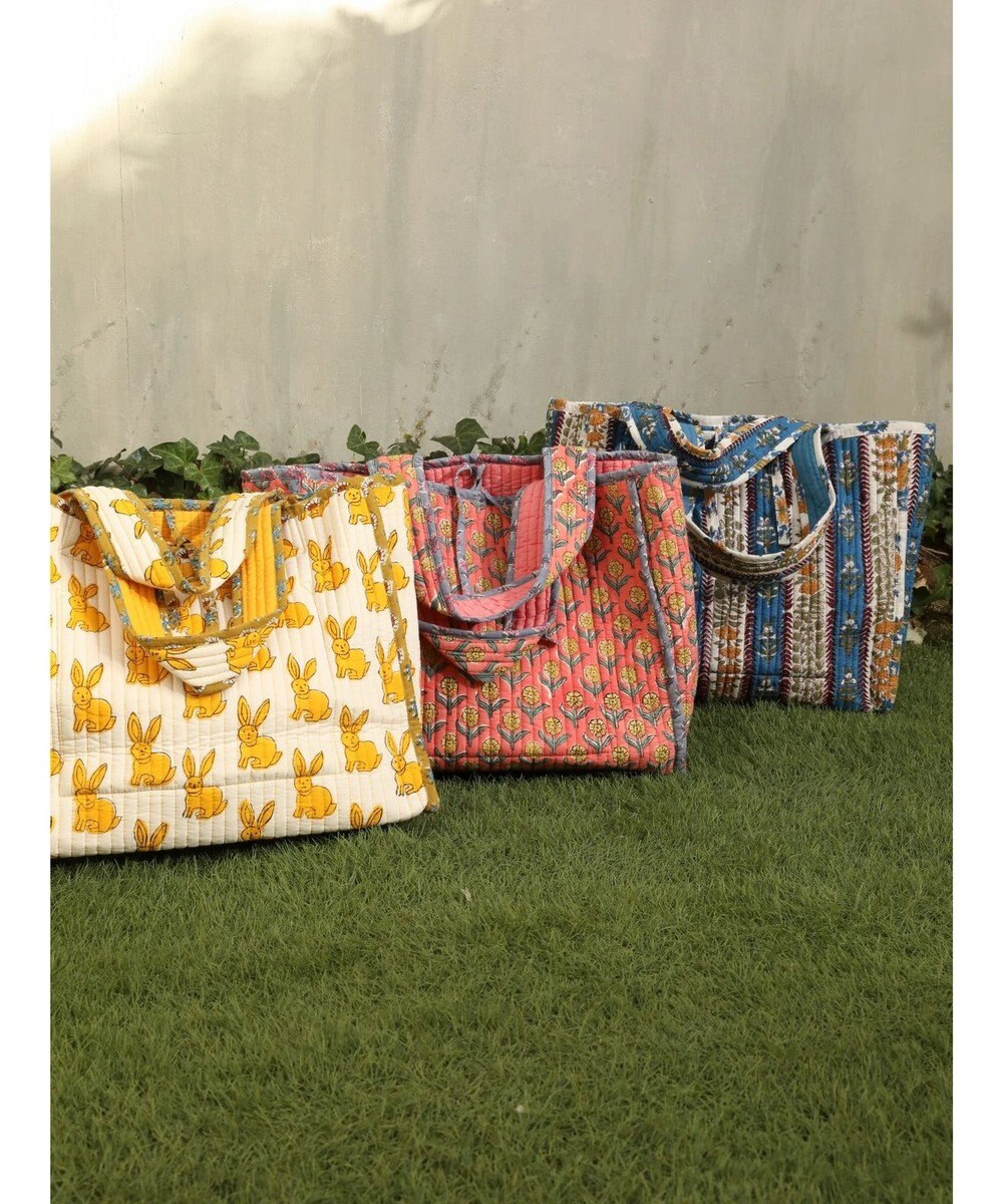 Green Parks ■別注ＣＯＮＴＲＯＬ　ＦＲＥＡＫ　ブロックｐｔキルトトート 