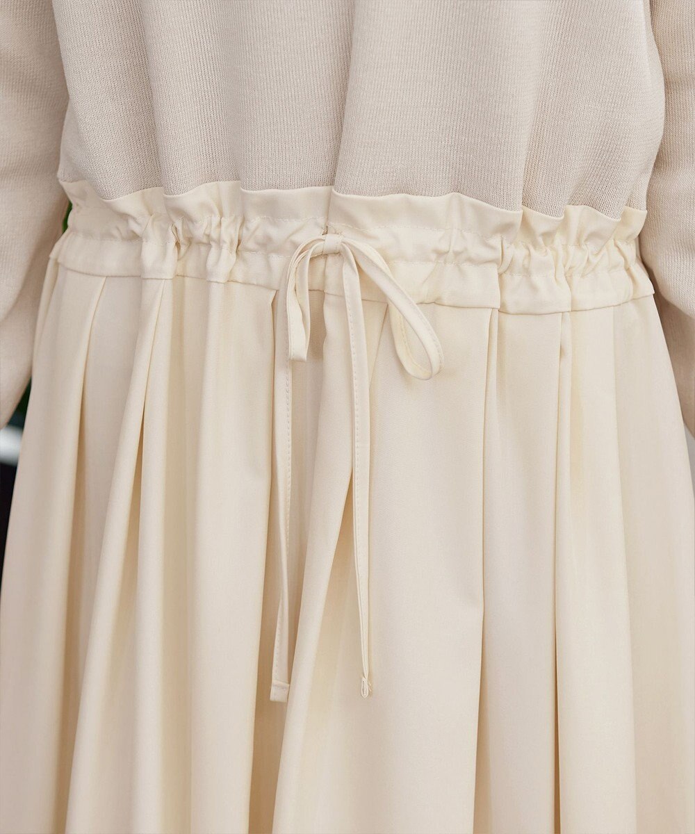 Tiaclasse 【洗える】マルチボーダーニットコンビワンピース 