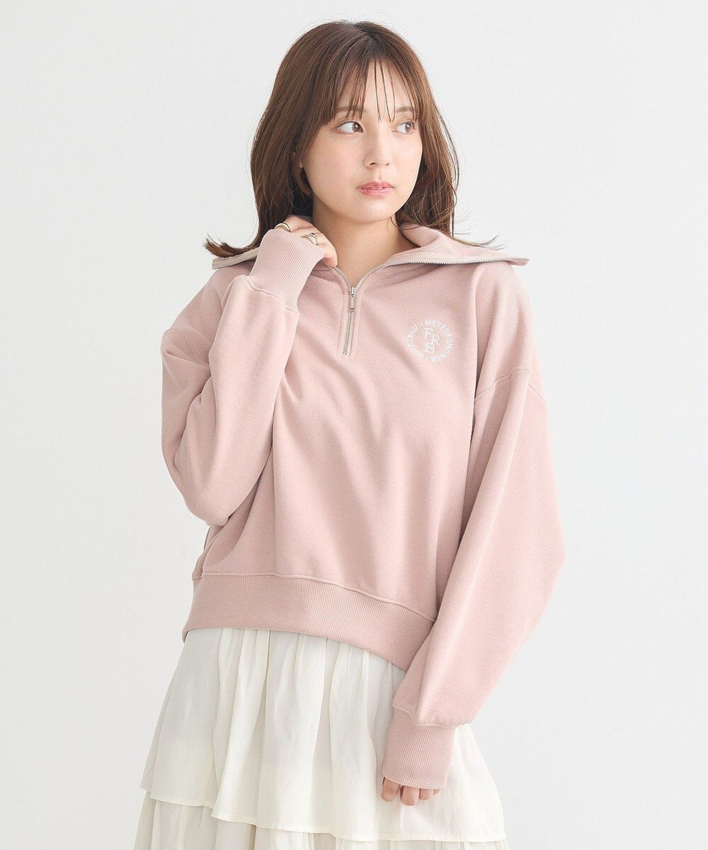 earth music&ecology ハーフＺＩＰプルオーバー 