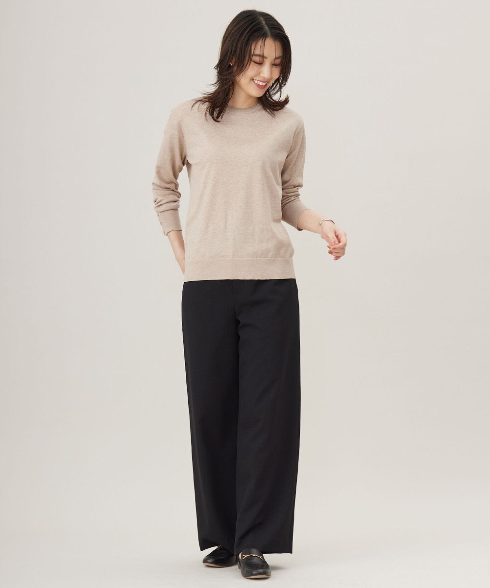 J.PRESS LADIES 【洗える】ツムギート flannel ワイド パンツ 