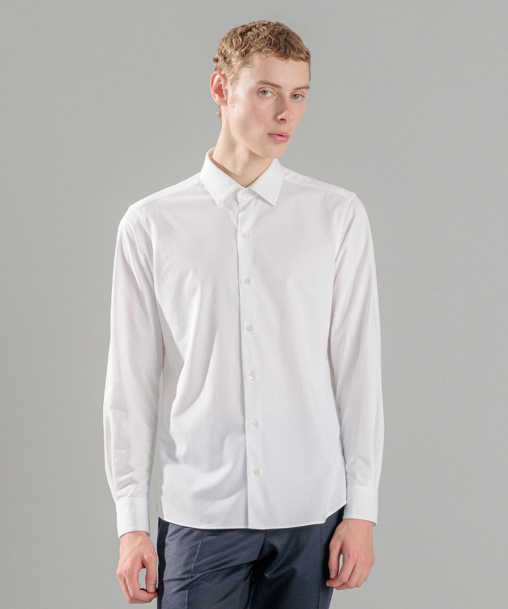 JOSEPH HOMME ハイゲージコットンジャージー 　レギュラーカラーシャツ 