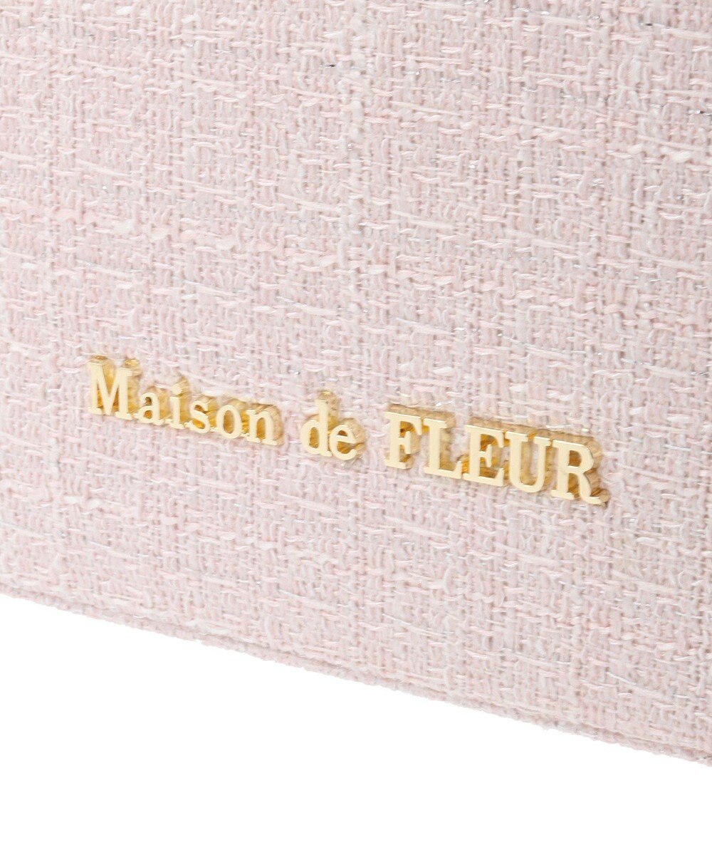Maison de FLEUR ツイードパールショルダーバッグ 