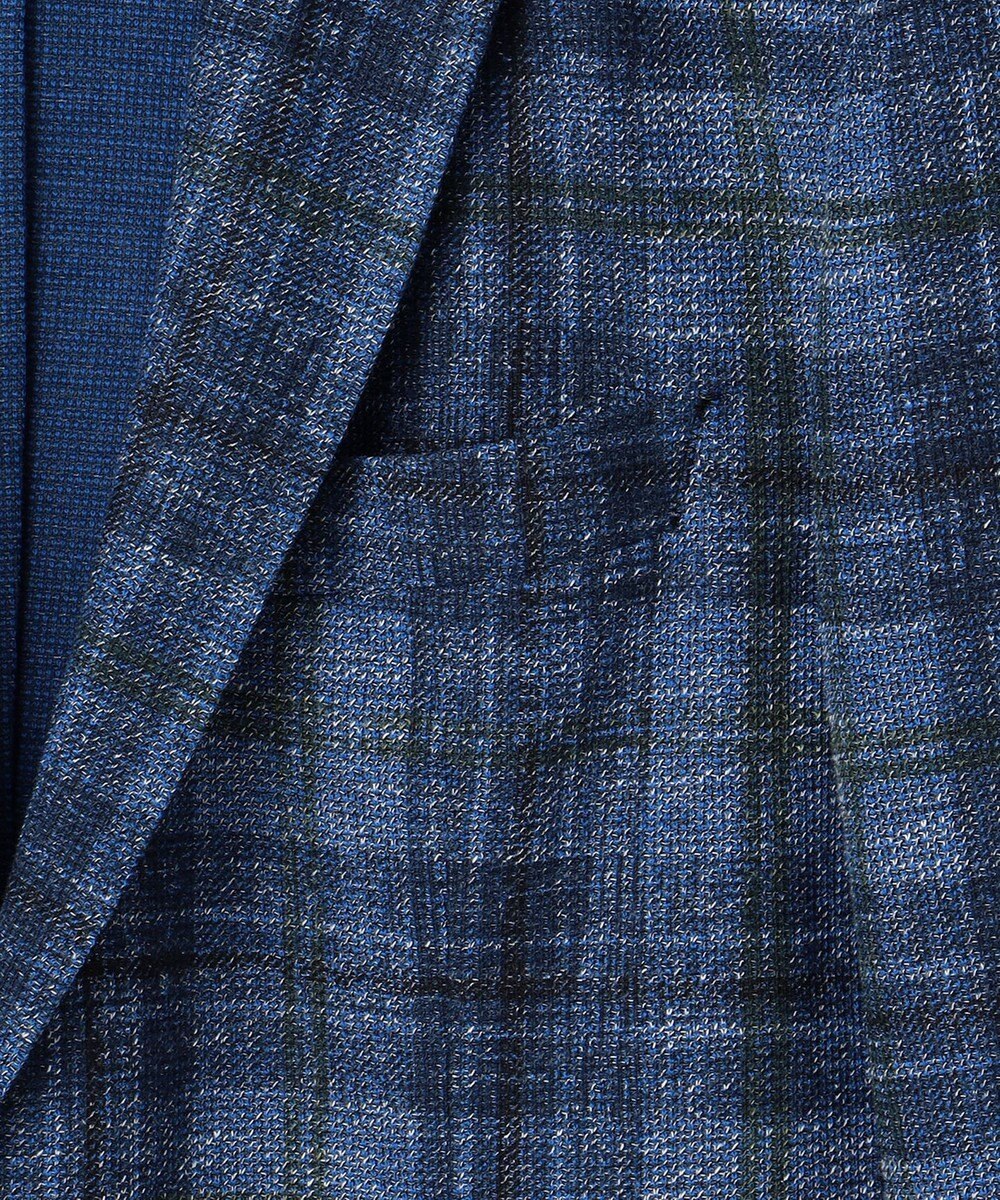 JOSEPH ABBOUD 【イタリア素材/軽量/ストレッチ】サマーツィード ジャージー プリント ジャケット 