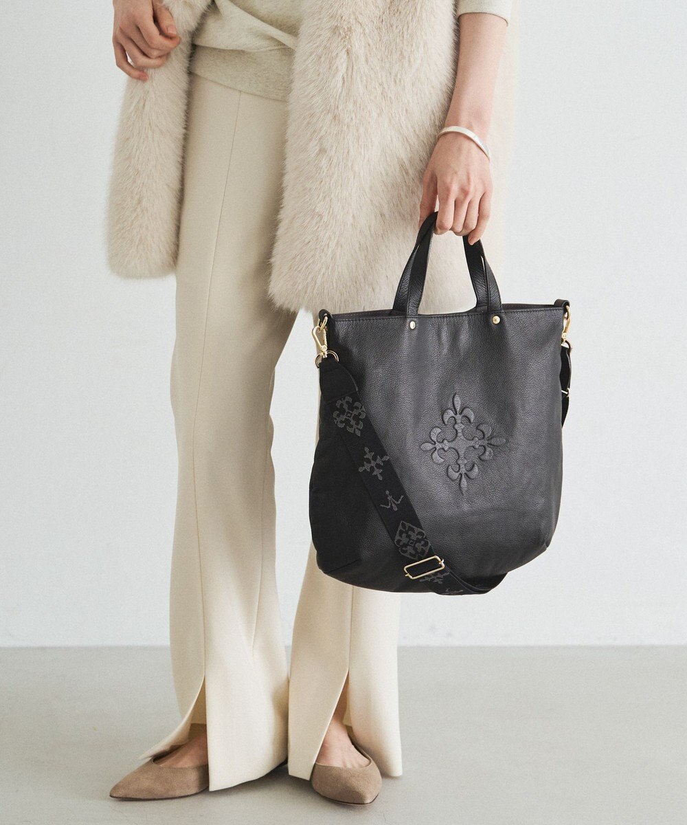 russet エンボスモノグラム ソフトレザー 2WAYトートバッグ(CE-1611) 