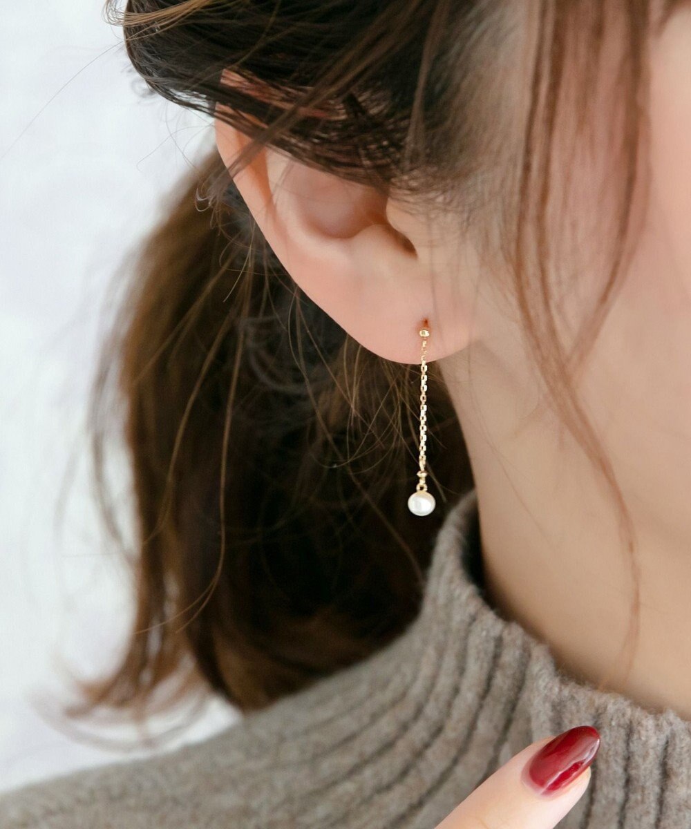 Phoebe 【K10】チェーンパールピアス 