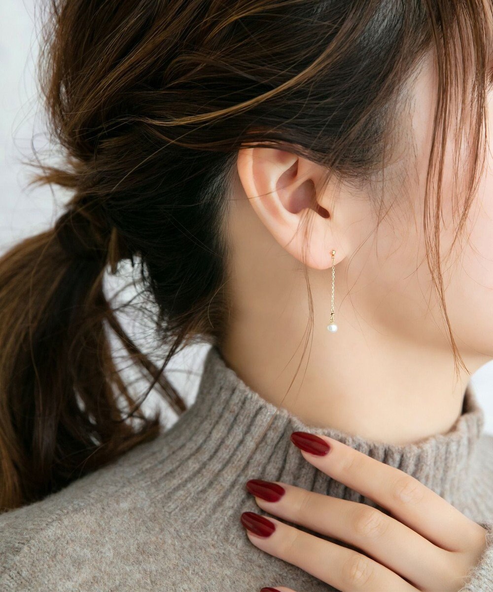 Phoebe 【K10】チェーンパールピアス 