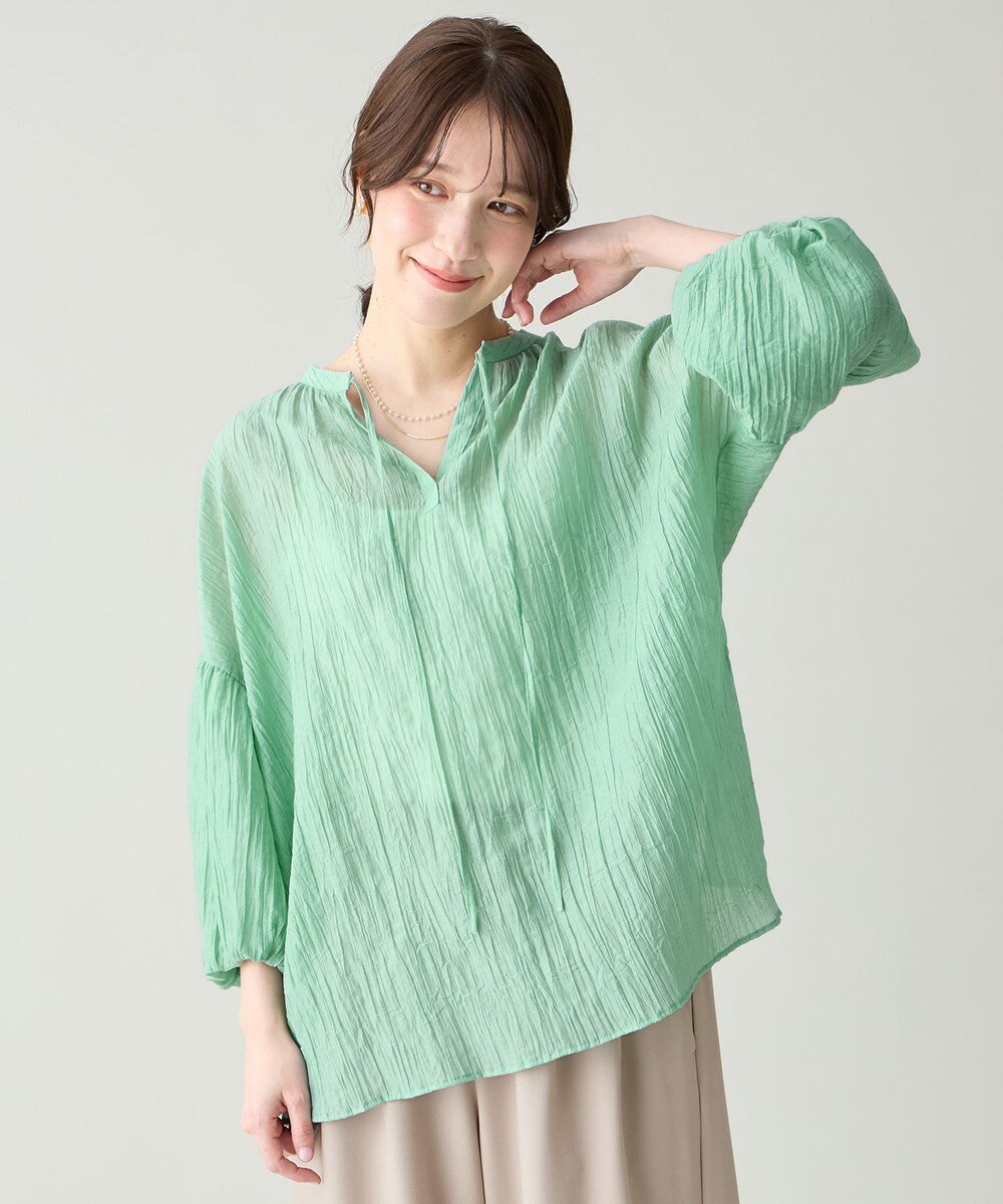 ANY バルーンスリーブスキッパーブラウス 